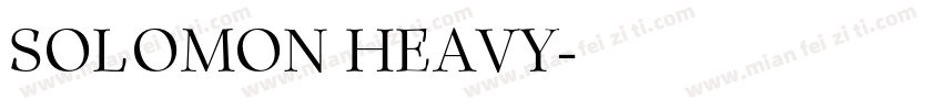 SOLOMON HEAVY字体转换